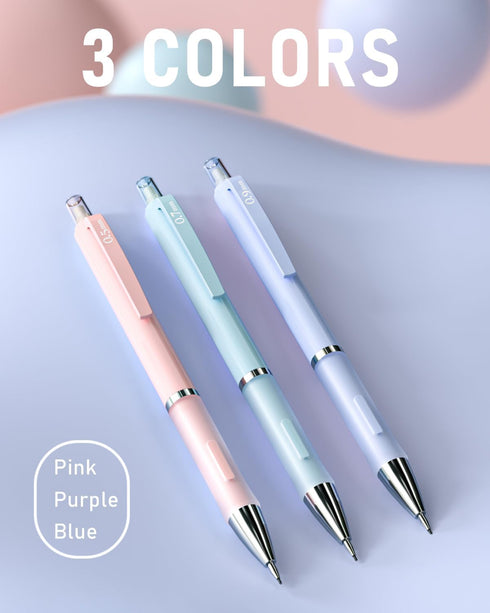 Nicpro 6PCS Pastel Mechanical Pencil Set, Cute Mechanical Pencils 0.5 mm & 0.7 mm & 0.9 mm with 360PCS HB Lead Refills, Eraser, Eraser Refill for ...