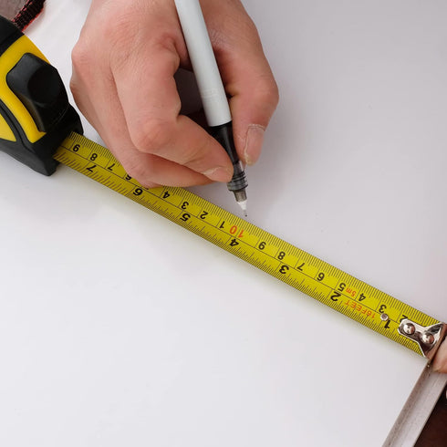 Auto-Lock Measuring Tape, 16-Feet (5M) Dual Side Retractable Tape Measure, Inch/Metric Scale, MID Accuracy, for Electricians, Carpenter, Surveyors...