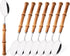 8-Piece Natural Bamboo Dinner Spoon Set, Stainless Steel Spoons with Bamboo Handle for Home Kitchen Restaurant, Mirror Polished Spoons With Bamboo...