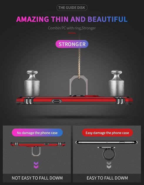 Androgate for Samsung Note 9 Phone Case, Galaxy Note 9 Case with 3D PET Screen Protector, Military-Grade Ring Holder Kickstand Car Mount 15ft Drop...