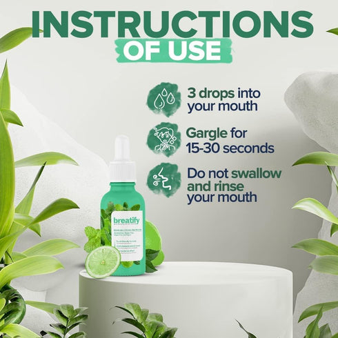 Bad Breath Treatment – Dry and Bad mouth smell removing drops – Easy to carry and handy fresh breath oil serum, 20 mL, 0.68 Oz (Pack of 1, 0.68 Oz...