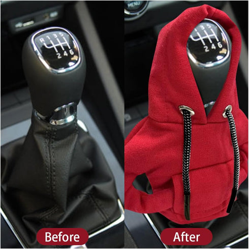 Car Gear Shift Cover, Fashionable Hoodie Car Shift Knob, Mini Hoodie for Car Shifter, Automotive Interior Cute Gadgets Universal Car Accessories a...