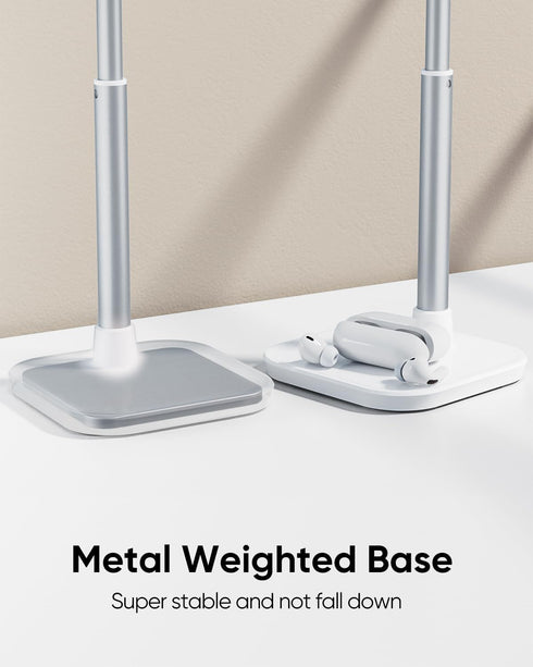 Cell Phone Stand, Height Adjustable Phone Stand for Desk, Desktop Phone Holder Cradle Compatible with iPhone, Pro Max, Galaxy, and All Mobile Phon...