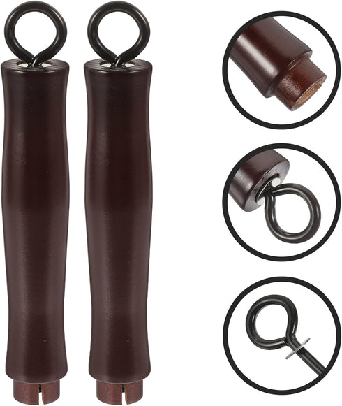 Grill Pan Handle 2pcs Wooden Pot Handle Universal Pot Pan Handle Grip Replacement Part Detachable for Wok Frying Pan Saucepan Pan Kitchen Cookware...