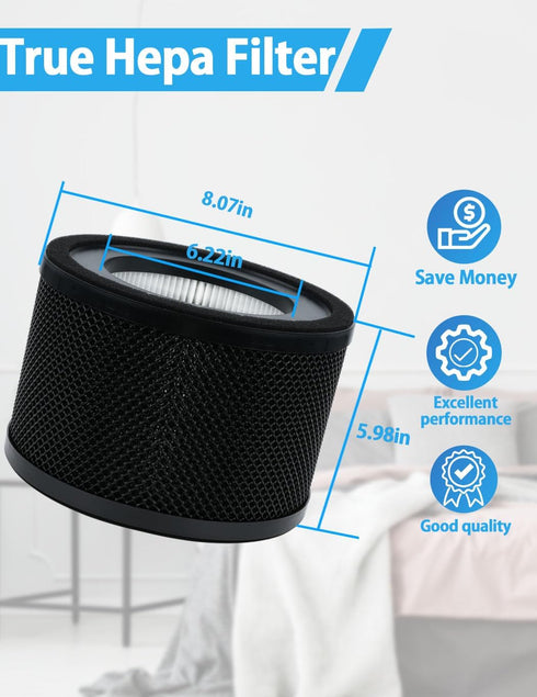 BBT BAMBOOST A230 Filter Replacement Size O Compatible with Winix A230 and A231 Air Purifier, 3-IN-1 True HEPA and High-Efficiency Activated Carbo...