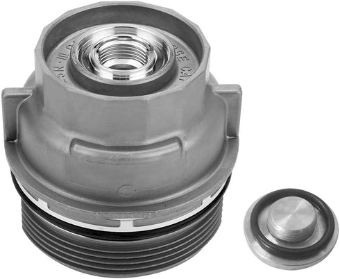15620-31060 Oil Filter Housing Cap Assembly Compatible with Toyota ?Aluminum?...