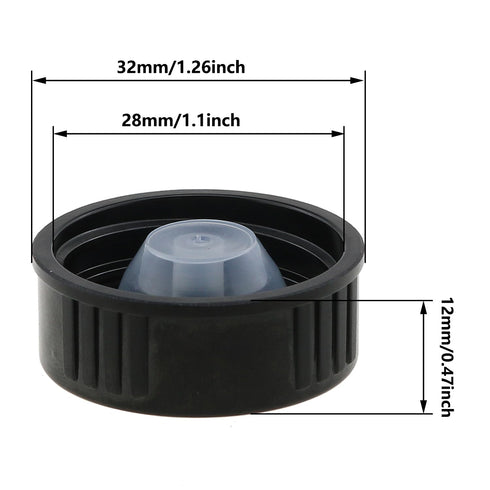 12PCS 28mm Bakelite Cap Phenolic Resin Cap Black Polyethylene Sealing Screw Suitable for Food and Cosmetics and Pharmaceutical Hard and Soft Packa...
