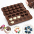 homEdge 15-Cavity Dimpled Heart Shape Chocolate Mold, Silicone Dimpled Valentine Heart Chocolate Gummy and Candy Mold...