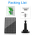 3W Solar Panel for Outdoor Wireless Security Camera, Continuously Power USB Solar Panel IP65 Waterproof, Adjustable Security Wall Mount (Black)...