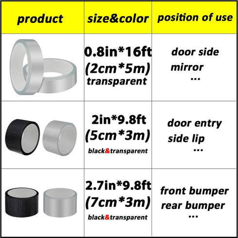 QBUC Car Door Entry Guards Scratch Cover Protector Paint Threshold Guard,Front Rear Door Entry Sill Guard Scuff Plate Rear Bumper Protector Guard ...