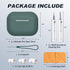 Airpods Pro 2nd Generation Case Cover, Full Protective Soft Silicone, with Cleaner kit and 3 Pairs Replacement Ear Tips, Front LED Visible...