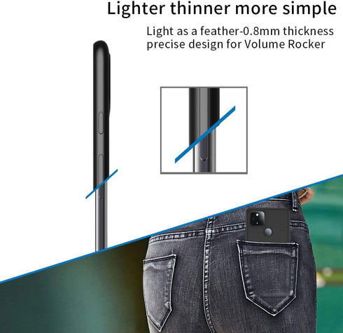 X-level for Google Pixel 4a 5G Case Slim Fit Mobile Phone Case Soft Flexible TPU Matte Finish Ultra-Thin Light Coating Grip Full Protective Cell P...