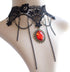 ETERNITY J. Elegant Vintage Princess Black Lace Gothic Statement Necklace Bracelet Victorian Lolita Choker Pendant Vampire Chain...