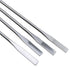 4PCS 150mm/5.9inch Laboratory Miniature Dual Head Spatula Semi Miniature Spatula Tapered Arrow Flat Head Silver Stainless Steel Miniature Dual Hea...