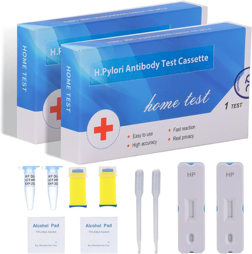 H. Pylori?Helicobacter Pylori Detection 2 Test kit, 10-15 Minutes of Quick Home Testing, The Result is Highly Accurate, Easy to use and Read...