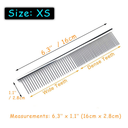 Kopal Small Metal Combs for Cats and Small Dogs, 3 PCS Dog Combs And Cat Combs, Small Animals Pet Stainless Steel Comb - Wide Tooth & Dense Tooth ...