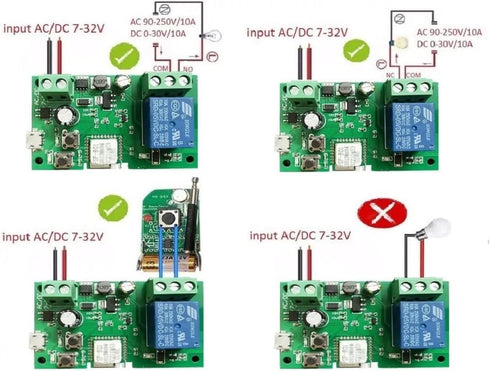 1 Channel WiFi Momentary Inching Relay Self-Lock Switch Module,DIY WiFi Garage Door Opener, Work with Alexa Google Home Nest IFTTT......