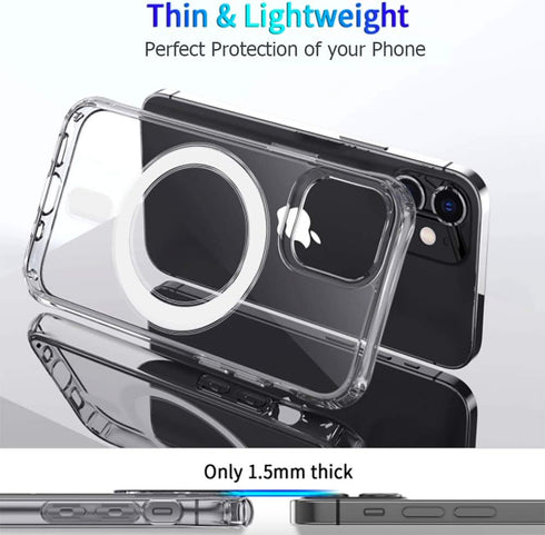 Ambar Magnetic Clear Case Designed for iPhone Xs Max – Compatible with MagSafe Charger, Support Magnetic Car Mount Wireless Charging...