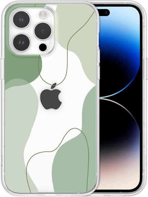 DEFBSC Compatible with iPhone 13 Pro Max Case, Soft Shaped Art Design with Built-in Bumper Protective Phone Case, Cute Slim TPU Cover Designed for...