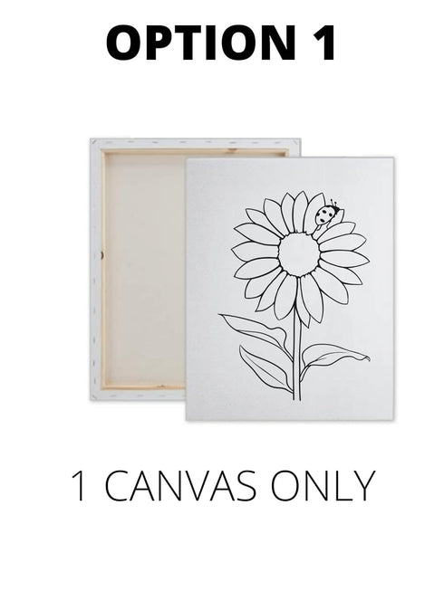 Pre Drawn Canvas Paint Kit | Teen, Kids and Adult Sip and Paint Party Favor | DIY Date Night Couple Activity| Canvas Boards for painting| Birthday...
