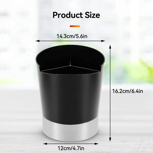 Straw Holder for Countertop, 3 Grid Stainless Steel Straw Dispenser Drinking Straw Dispenser Coffee Stirrers Holder Forks Spoon Organizer for Coff...