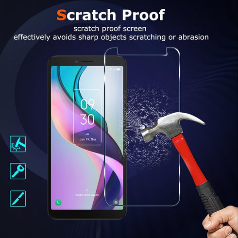 2 PACK TCL ION X Screen Protector Glass, Premium 9H Hardness Anti-Scratch Bubble Free Tempered Glass Screen Protector for TCL ION X......