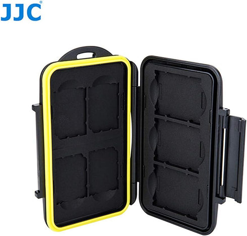 JJC MC-XQDSD7 Ruggard SD Card Case, Shockproof XQD Case, Water-Resistant XQD Case Case, Rubber Sealed Ergonomic Locking Easy Carrying Memory Card ...