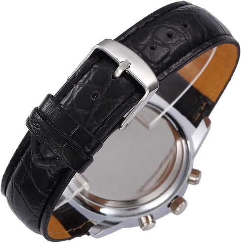 CdyBox Wholesale 4Pack Men Leather Watch Fashion Quartz Wrist Watch Casual Dress Watches...