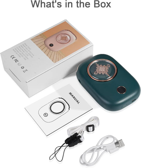 AICase Portable Rechargeable Personal Mini Neck Fan Handheld Fan 3 Speeds 2000mah Battery with LED Battery Display and Lanyard for Outdoor,Cooking...