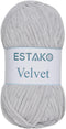 Estako Velvet Chenille Blanket amigurumi Yarn for Crocheting and Knitting Super Bulky 100 gr (132 yds) (1120 - Light Grey)...
