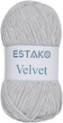 Estako Velvet Chenille Blanket amigurumi Yarn for Crocheting and Knitting Super Bulky 100 gr (132 yds) (1120 - Light Grey)...