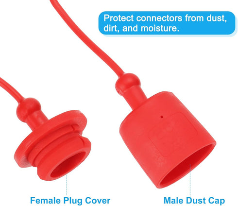 PATIKIL 3/8" ISO 16028 Hydraulic Coupler Male Dust Cap and Female Plug Cover, 2 Set Hydraulic Quick Disconnects Coupling Port Plug Cover Fittings ...