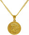 18K Gold Plated Jesus Coin Necklace, Christian Prayer Pendant Necklace for Men Women Religious Necklace...