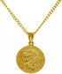18K Gold Plated Jesus Coin Necklace, Christian Prayer Pendant Necklace for Men Women Religious Necklace...