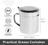OGGI Stainless Steel Grease Container with Handle, Removable Strainer and Flip Top Lid. Perfect container for fryer oil, bacon drippings, lard and...