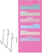 Mr. Pen- Hanging Wall File Organizer, 6 Pocket, Pink, 3 Overdoor Hangers Included, Over The Door File Organizer, Hanging Folder Organizer, Wall Fo...