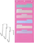 Mr. Pen- Hanging Wall File Organizer, 6 Pocket, Pink, 3 Overdoor Hangers Included, Over The Door File Organizer, Hanging Folder Organizer, Wall Fo...
