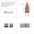 GKEEMARS 50Pcs Mini Electrical Wire Connectors, DIY Splicing into 4/6/8/9/10 Way Butt Terminal Block Connectors (1 in 2 Out - Nylon)...