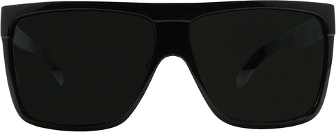 ShadyVEU Oversized Super Dark Lens Square Sunglasses Flat Top Large Black Out Shades for Migraines, Light Sensitivity...