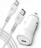 Galvanox Ultra-Fast iPhone Car Charger with Lightning to USB Type-C Cable (MFi Apple Certified) Rapid Charging Power Adapter (for iPhone 14/13/12/...