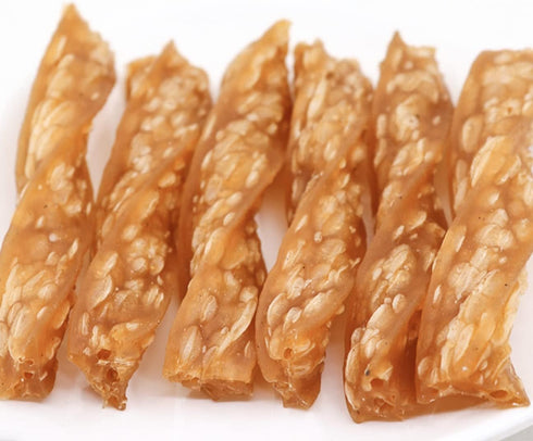 Chicken Dog Chew Twist Sticks, Puffed Human Grade Chicken Dog Treat Sticks, Rawhide Alternative, Easy to Digest 20pcs/Pack...