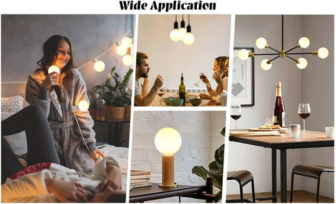 truestory G25(G80) Globe Light Bulb 6pack Inner White? Warm White 2700K CRI 90, 5W Equivalent to 50W, Dimmable 450LM E26 Base,Suitable for Any Occ...