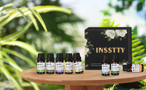 Essential Oils by INSSTTY 100% Pure Oils kit- Top 8 Aromatherapy Oils Gift Set-8 Pack, 10ML(Eucalyptus, Lavender, Lemon Grass, Orange, Peppermint,...