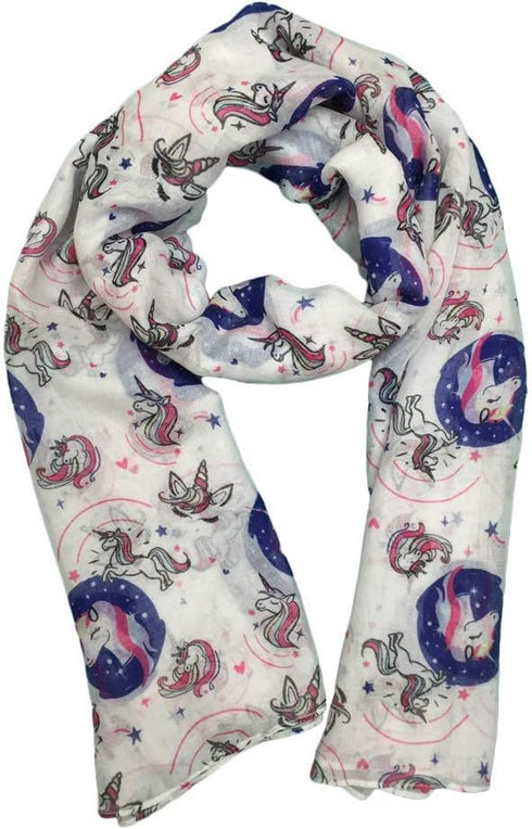 Best Trendy Choices Unicorn Scarf - Long Lightweight Wrap, Rainbow Print Pattern for Women...