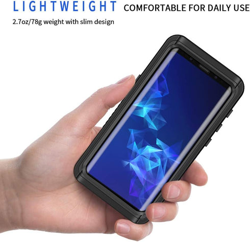 Lanhiem for Samsung Galaxy S9+ Plus Case, IP68 Waterproof Dustproof Case with Built-in Screen Protector, Rugged Full Body Shockproof Protective Ph...