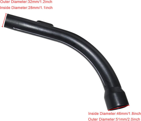 EZ SPARES Replacement for Vacuum Plastic Curved Handle Bent End Hose Wand For ML S2110 S501 S524,Replacement Part 5269091...