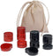 WE Games Checkers Pieces Only, Wooden Checker Board Game Pieces, 24 Red and Black Stackable Player Pieces with a Drawstring Storage Bag, 1.5 Inch ...