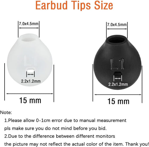 10 Pairs Earbud Covers Silicone Tips Earbud Pads Replacement Earbud Tips Compatible with Samsung Galaxy Note 5/note 7/s7/s6/s6 Edge/level U Blueto...