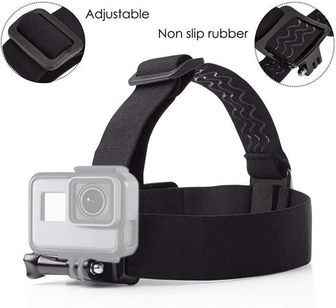VVHOOY Action Camera Accessories Head Strap Mount Chest Harness Compatible with AKASO EK7000 Brave 4 Brave 7 LE V50X Native/GoPro HERO 13 12 11 10...