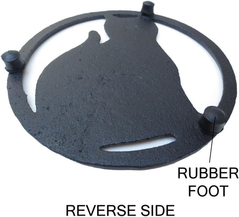 Black Cat Metal Trivet with Feet for Kitchen or Dining Table - Cast Iron - 5.6-Inches Across - More Than One Makes a Set for Countertop - Popular ...